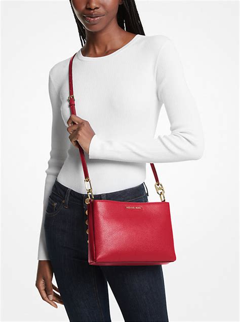 michael kors mercer pebble leather crossbody|Michael Kors trisha medium crossbody.